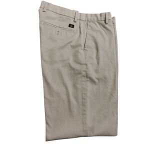 Docker's Men's Classic Beige Off White Pants WaterLess 32 X 34 Neutral Versatile